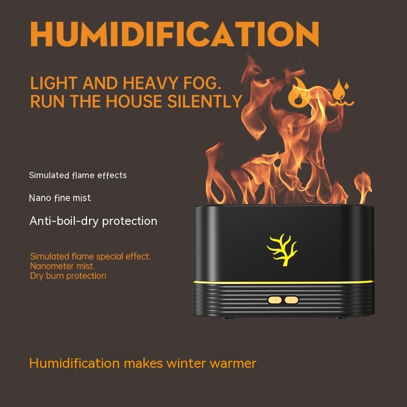 Flame humidifier, LED aroma diffuser, USB electric humidifier