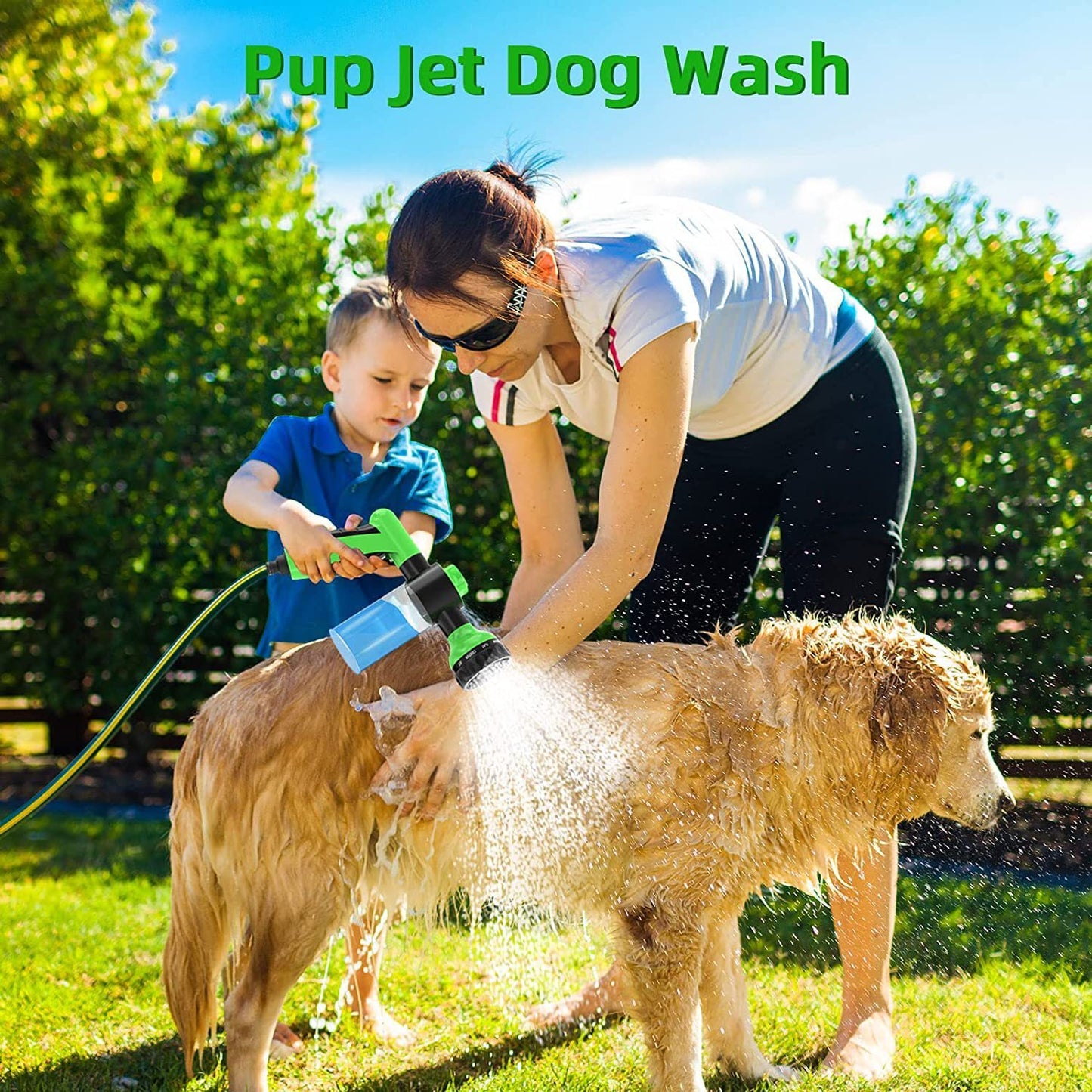 High-Pressure Pet Shower Sprayer Dog Shower Brush And Pet Grooming Comb For Watering