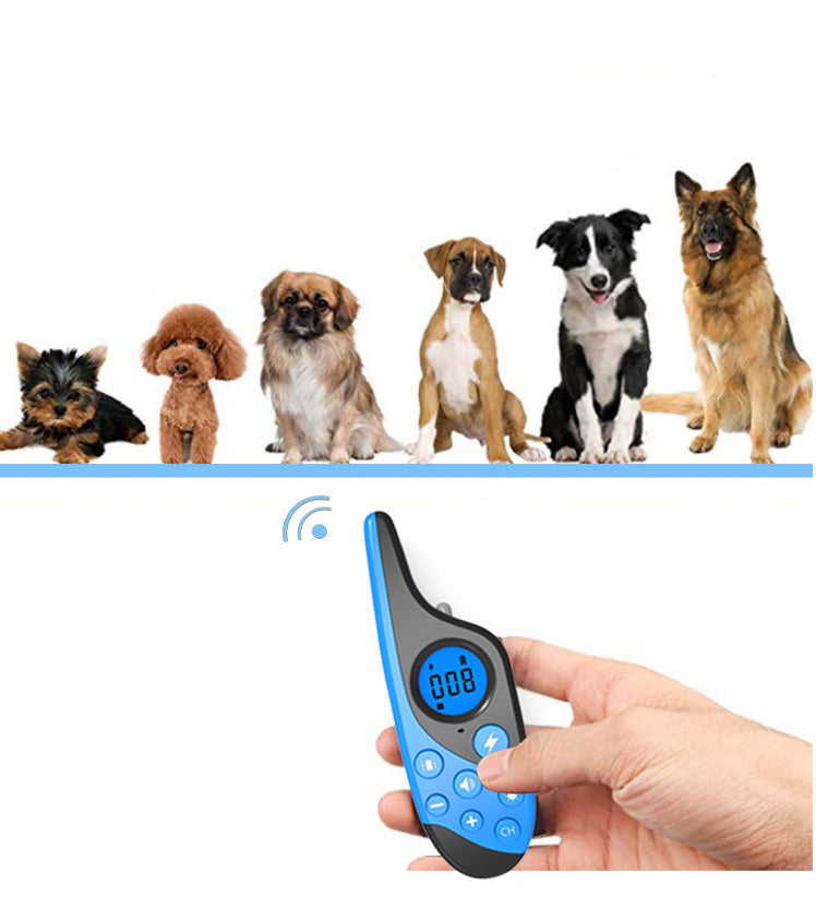 Pet training collar with vibration, beep, and adjustable levels