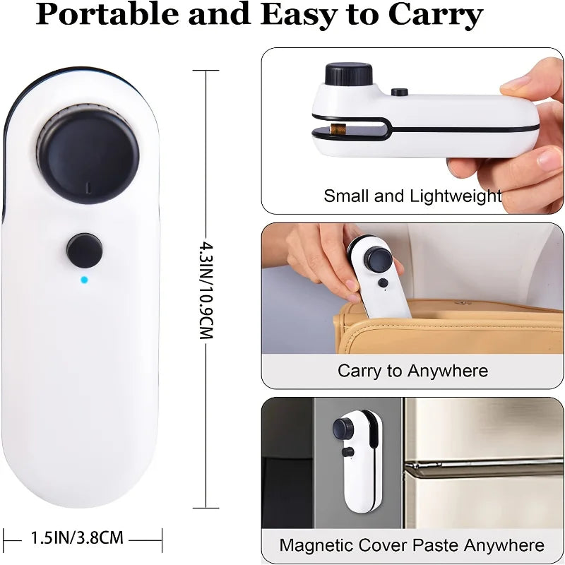 Mini Bag Heat Sealer – Handheld USB Food & Snack Sealer Clip for Storage Bags