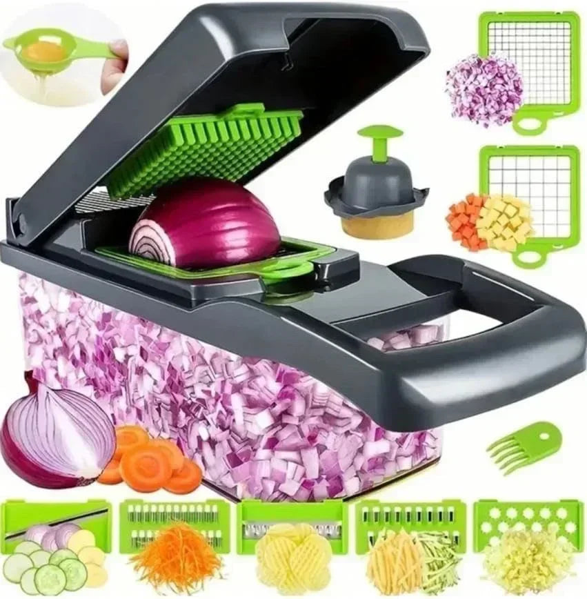 14/16-in-1 multifunctional vegetable slicer and onion chopper kitchen tool