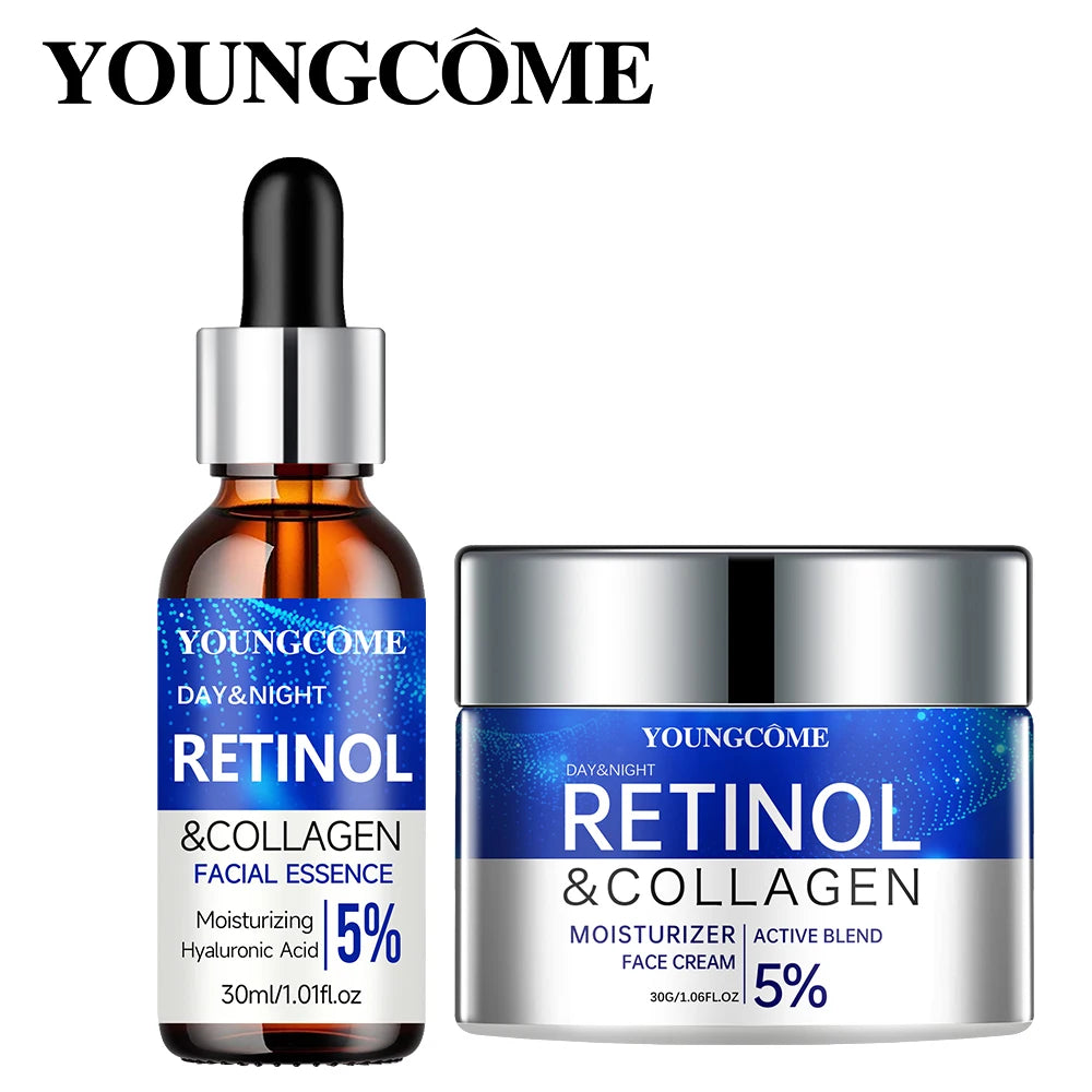 YOUNGCOME Retinol Cream & Serum Combo Set – Anti-Aging Moisturizer & serum for Wrinkles
