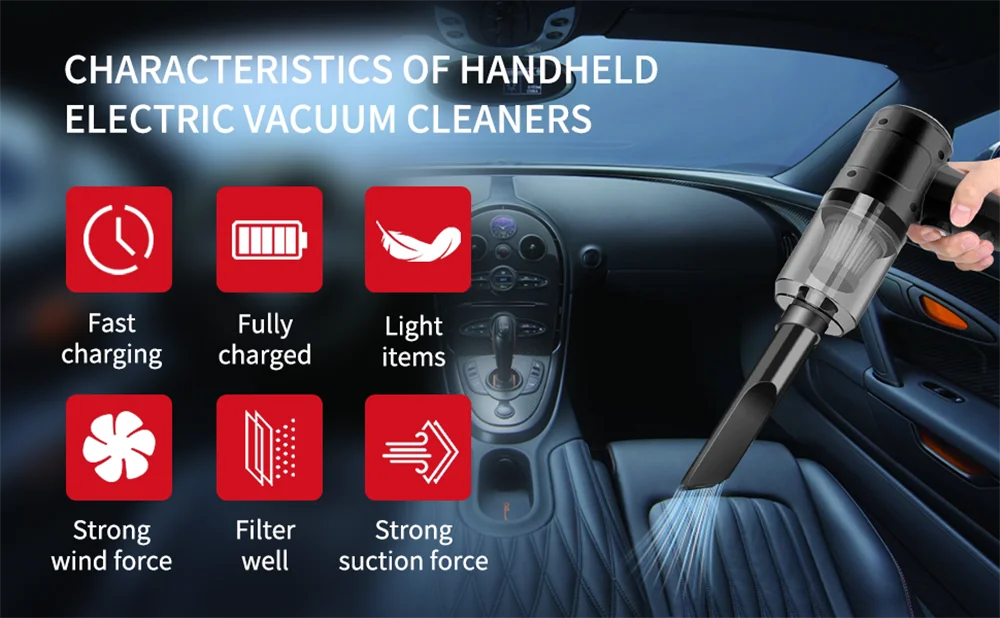 Handheld Vacuum Cleaner for Car and Home