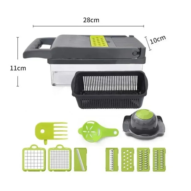 14/16-in-1 multifunctional vegetable slicer and onion chopper kitchen tool