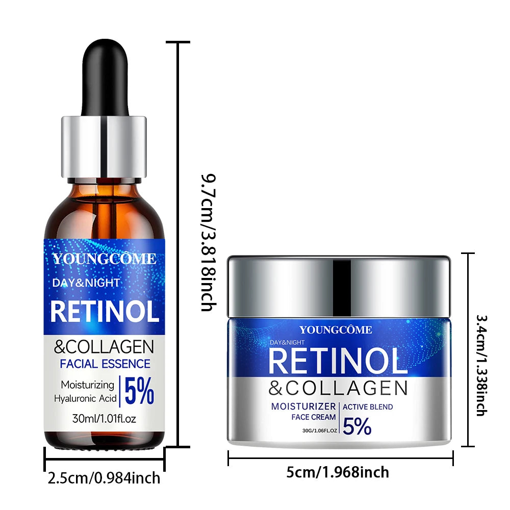 YOUNGCOME Retinol Cream & Serum Combo Set – Anti-Aging Moisturizer & serum for Wrinkles