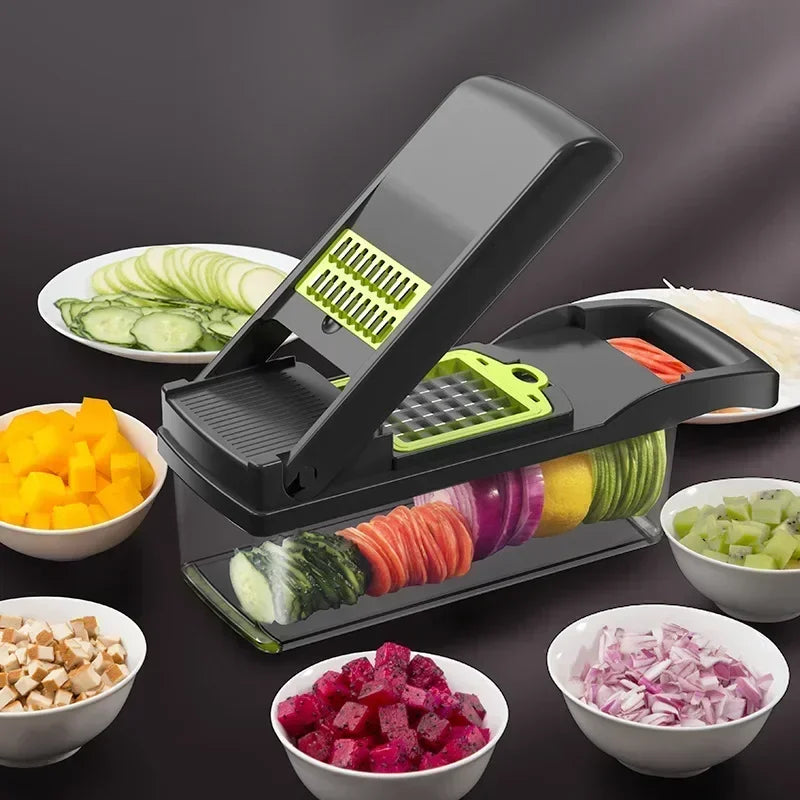 14/16-in-1 multifunctional vegetable slicer and onion chopper kitchen tool