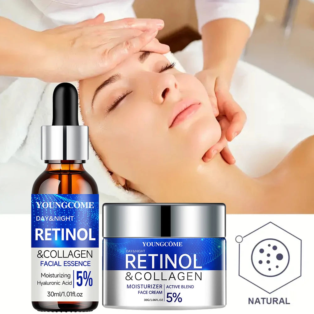 YOUNGCOME Retinol Cream & Serum Combo Set – Anti-Aging Moisturizer & serum for Wrinkles