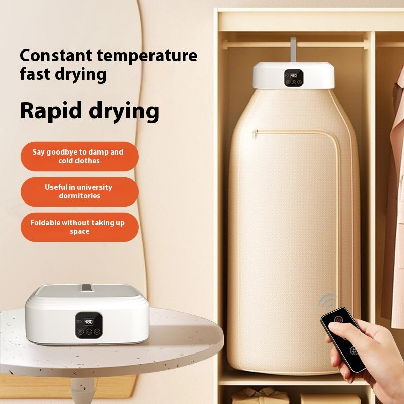 Portable clothes dryer with built-in LED UV sterilization for hygienic drying