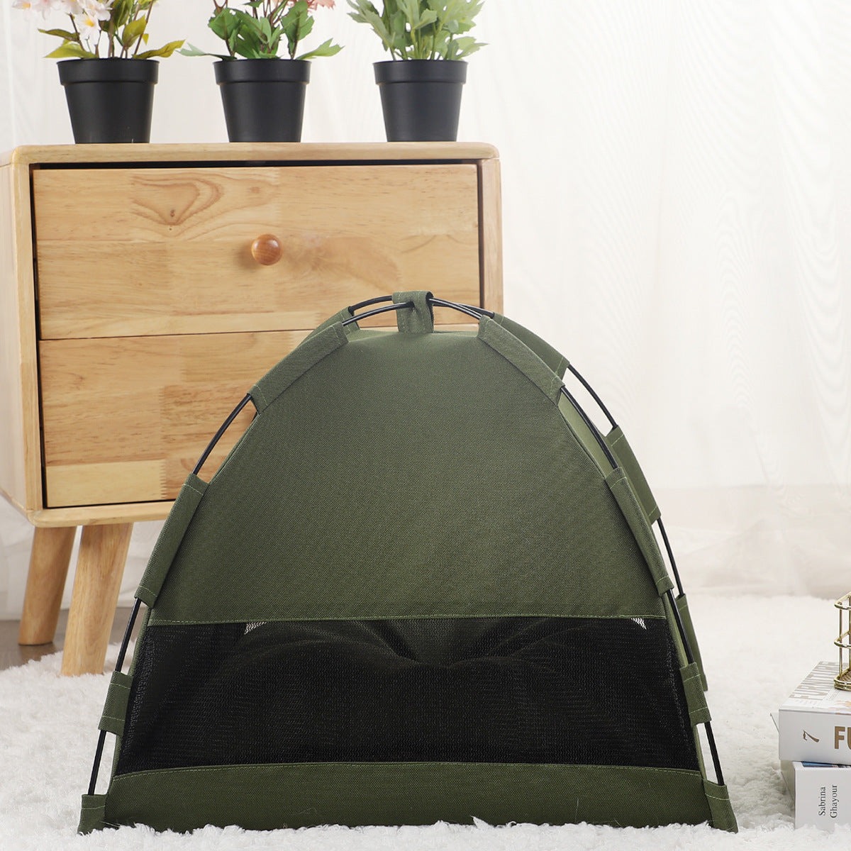 Pet Tent Bed With Removable Non-Slip Soft Pad