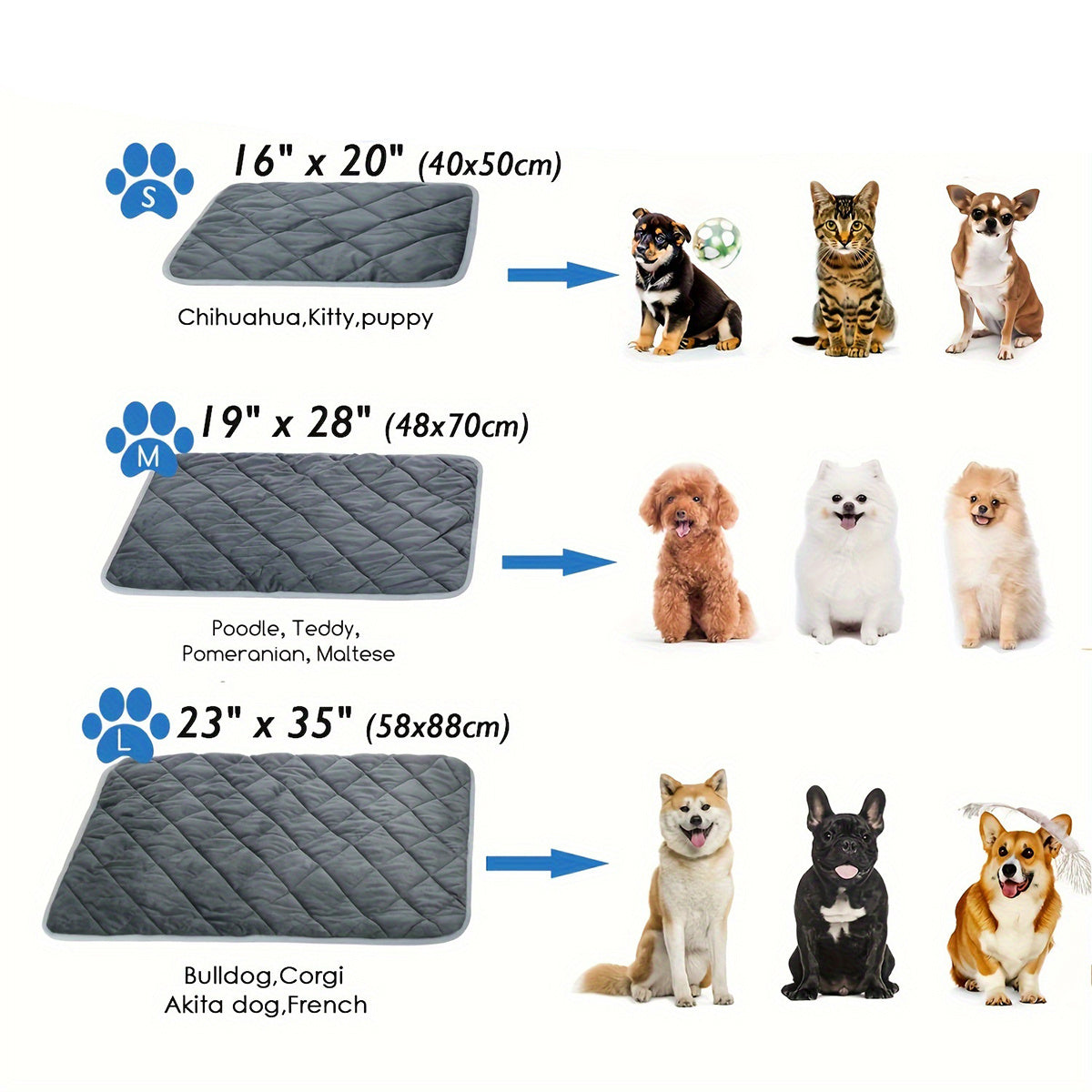 Extra Warm Thermal Pet Pad, Self-Heating Matt for outdoor & Indoor
