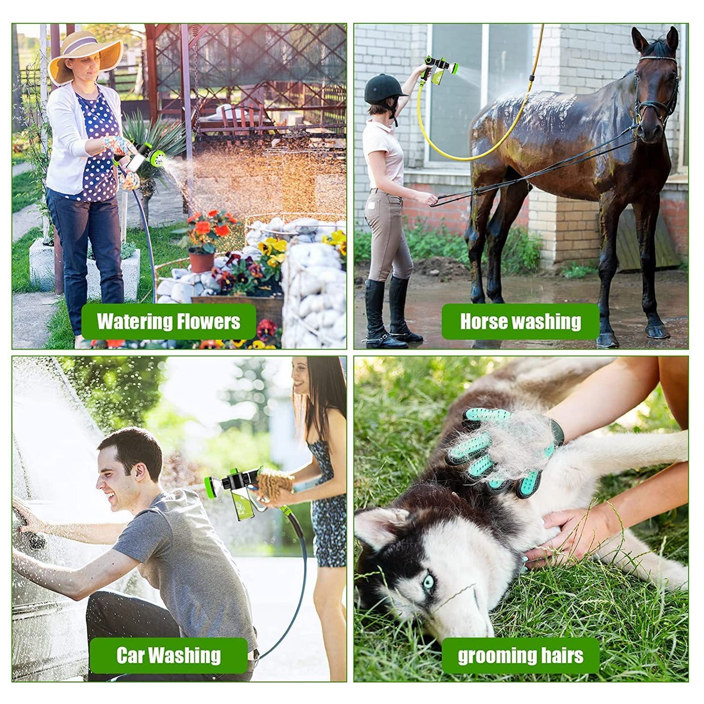 High-Pressure Pet Shower Sprayer Dog Shower Brush And Pet Grooming Comb For Watering