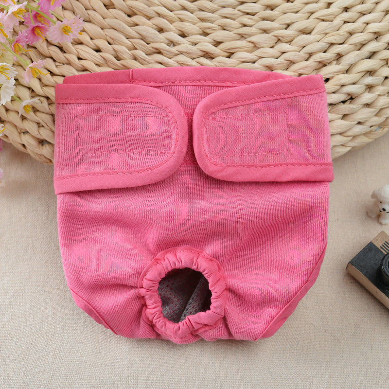 Adjustable pink dog physiological diapers for female puppies
