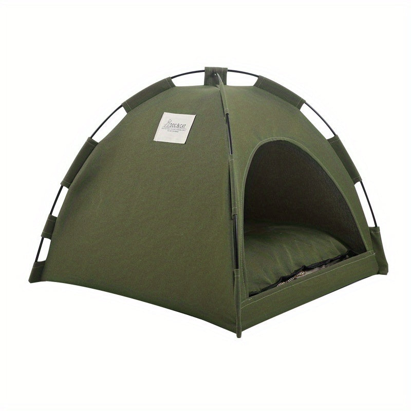 Pet Tent Bed With Removable Non-Slip Soft Pad