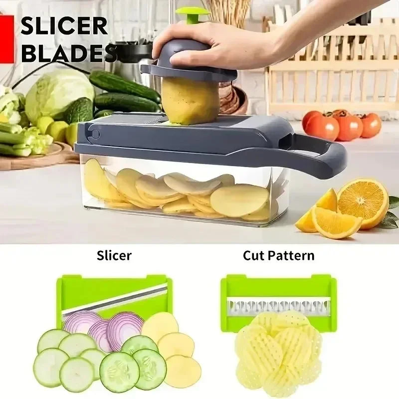 Eco-friendly multifunctional kitchen vegetable slicer, easy to clean and store