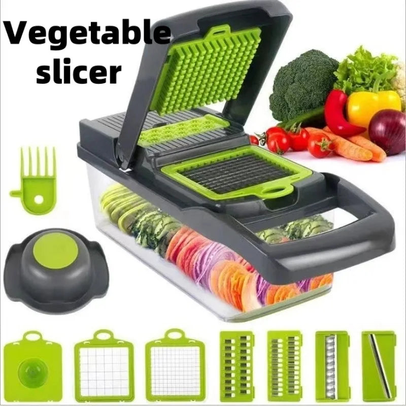 14/16-in-1 multifunctional vegetable slicer and onion chopper kitchen tool
