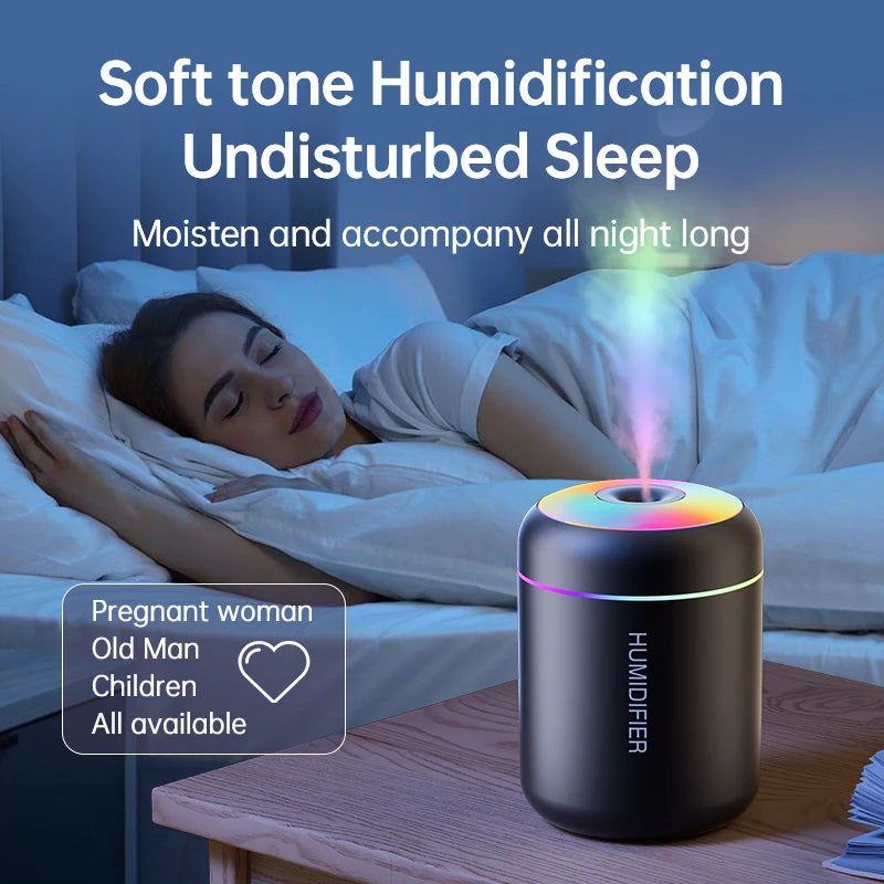 USB-powered aroma diffuser and mist maker with essential oil support