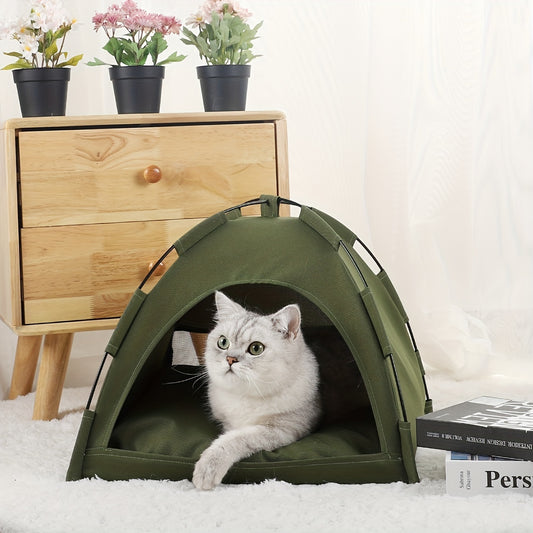 Pet Tent Bed With Removable Non-Slip Soft Pad