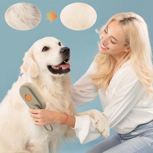 Steam Pet Comb Brush 3-in-1 Massager for Dogs & cats