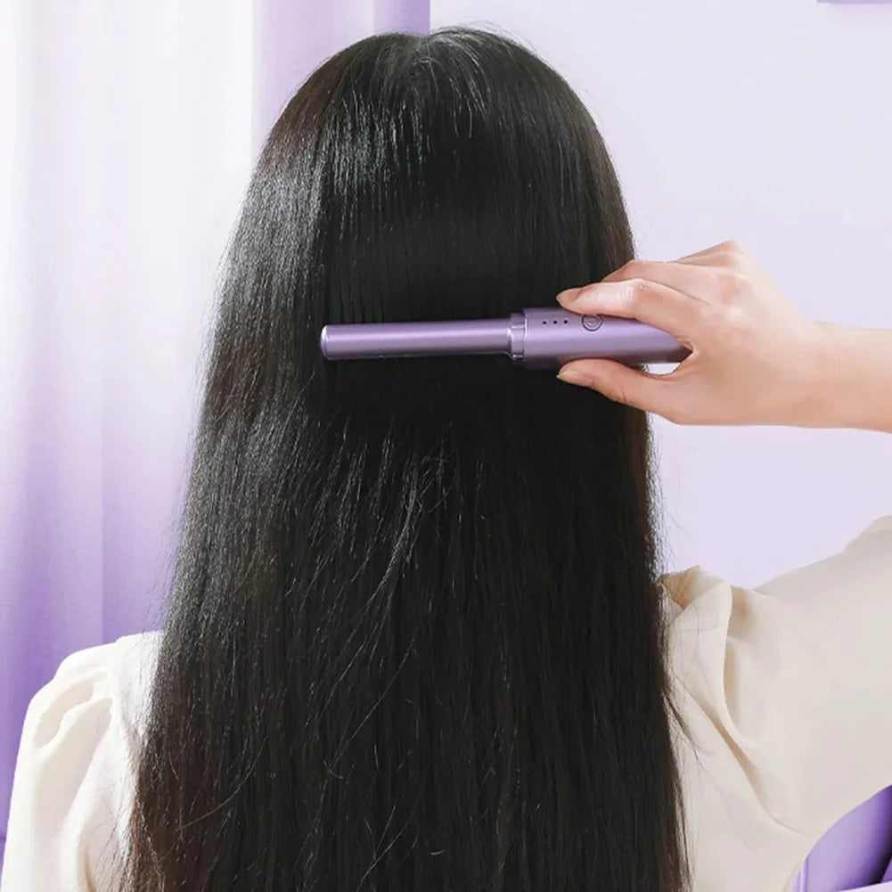 Professional Wireless Hair Straightener & Curling Brush (Hair Styling Tools)