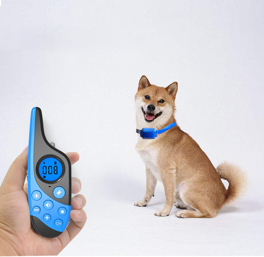 Rechargeable remote control dog training collar with LCD display
