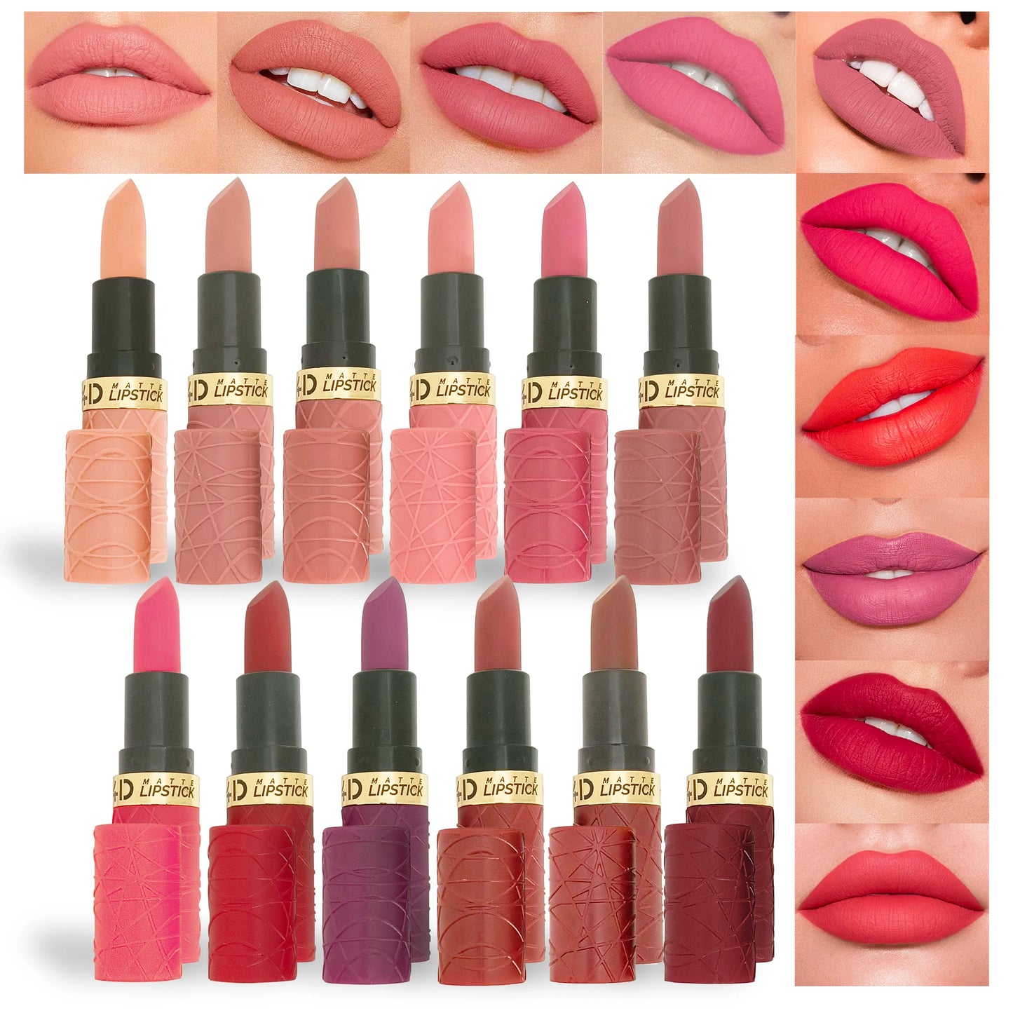 Mirsist 6Pcs Velvet Matte Lipstick Set – Long-Lasting Waterproof Non-Stick Moisturizing Lip Tint for Women