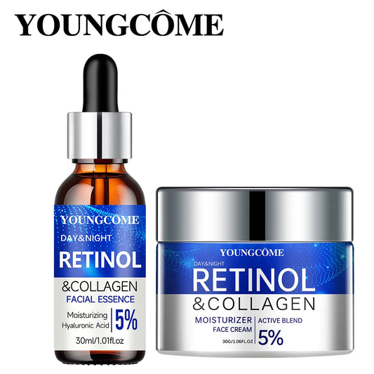 YOUNGCOME Retinol Cream & Serum Combo Set – Anti-Aging Moisturizer & serum for Wrinkles