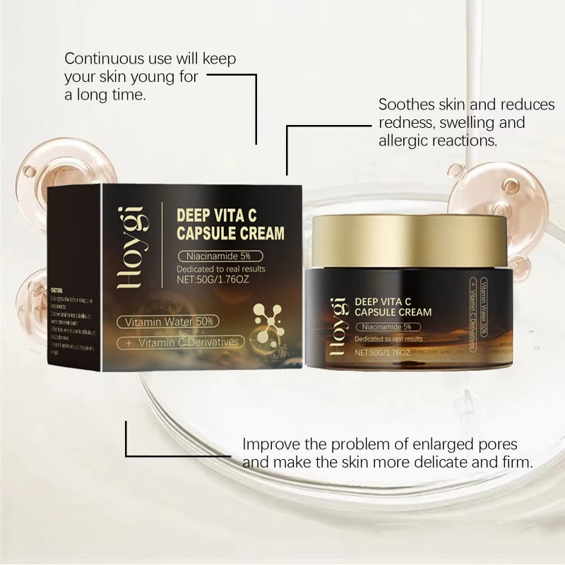 Deep Vita C Capsule Cream Face Moisturizer Gel with Collagen & Niacinamide