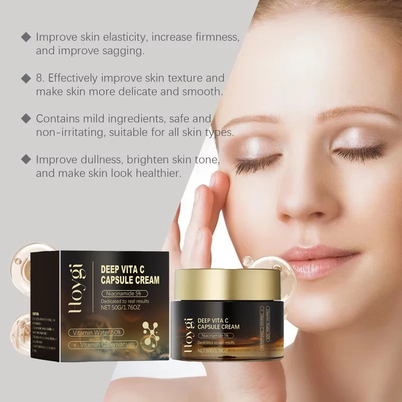 Deep Vita C Capsule Cream Face Moisturizer Gel with Collagen & Niacinamide