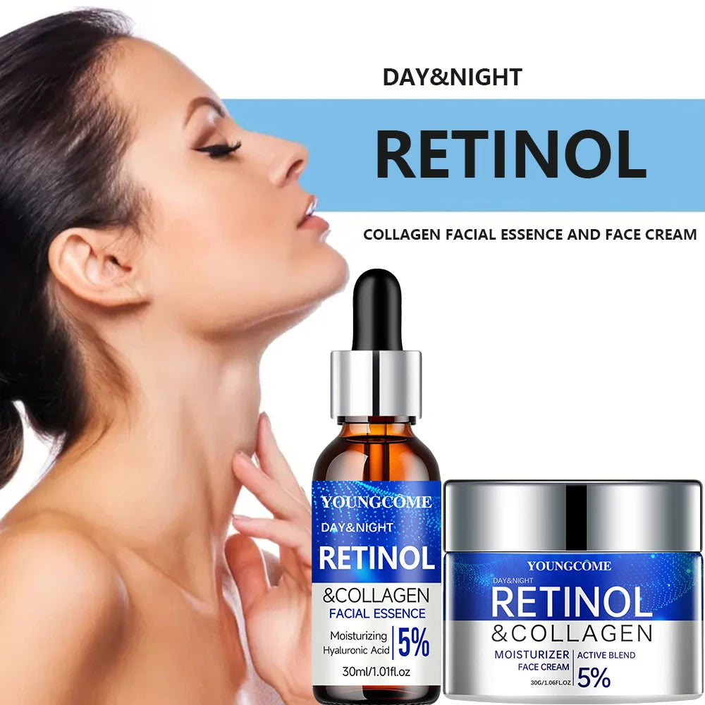 YOUNGCOME Retinol Cream & Serum Combo Set – Anti-Aging Moisturizer & serum for Wrinkles