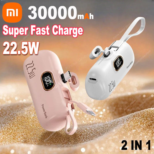 Xiaomi 30000mAh portable power bank fast charging USB-C